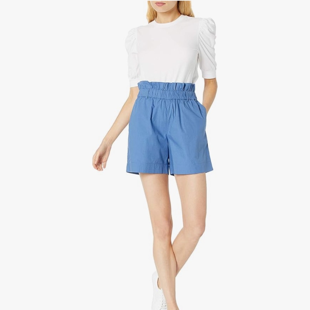 The Drop Women's Mariko Puff-Sleeve Crew-Neck Stretch Jersey T-Shirt